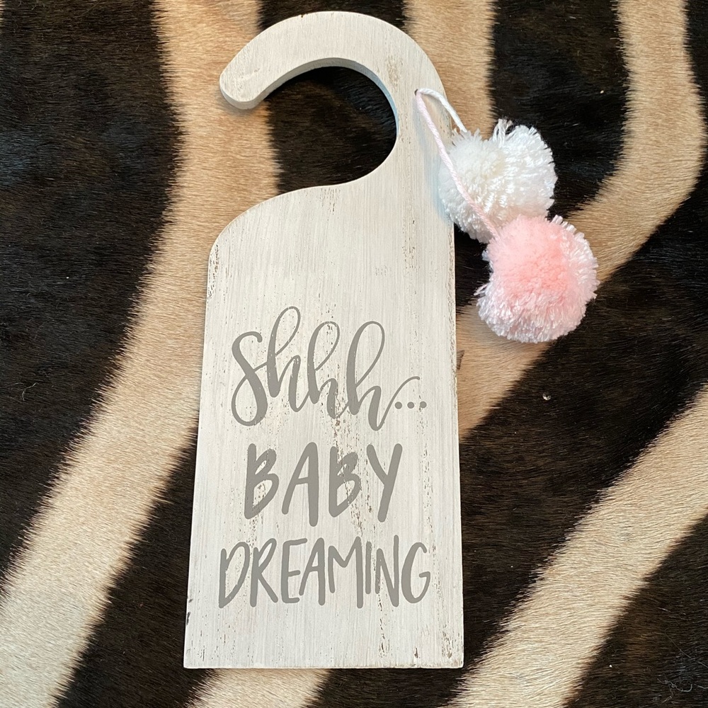 Baby girl door hanger